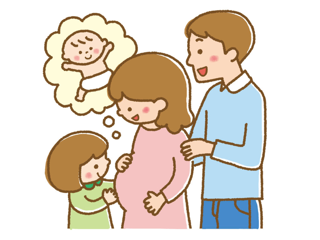 妊婦のママと家族