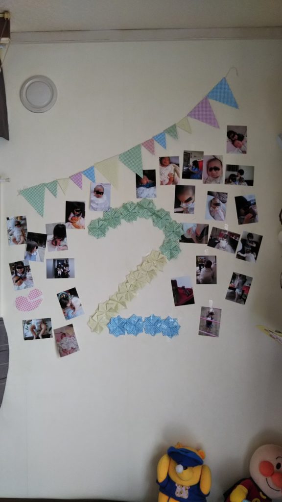 2歳の誕生日の飾りつけ