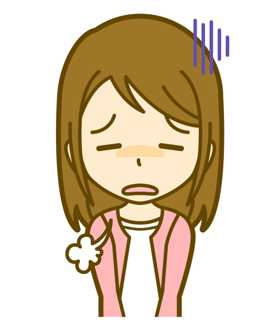 疲れている女の人