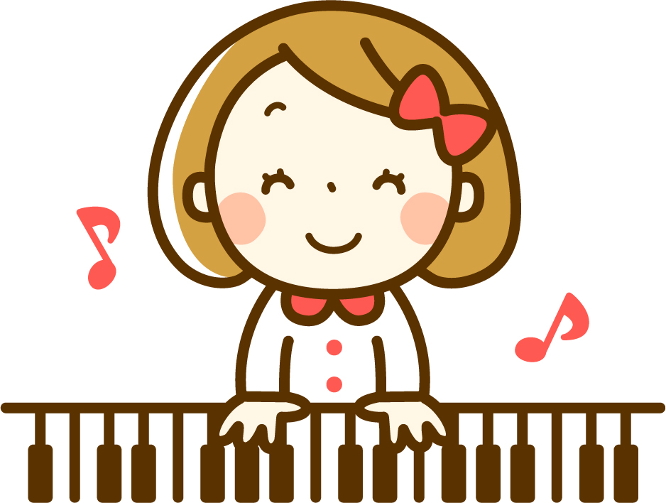 ピアノ弾くを女の子